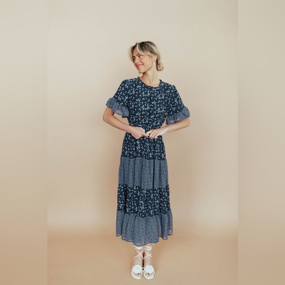 Roolee Dresses & Skirts - Floral Navy Blue Dress